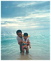 Manuel and Adi at Talisay Beach, Alegre resort, Cebu